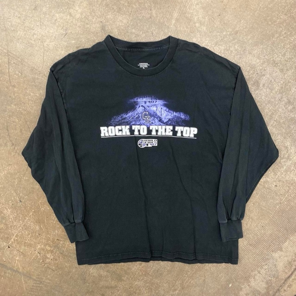 Vintage Colorado Rockies 2007 World Series Longsleeve Baseball MLB Shirt XL